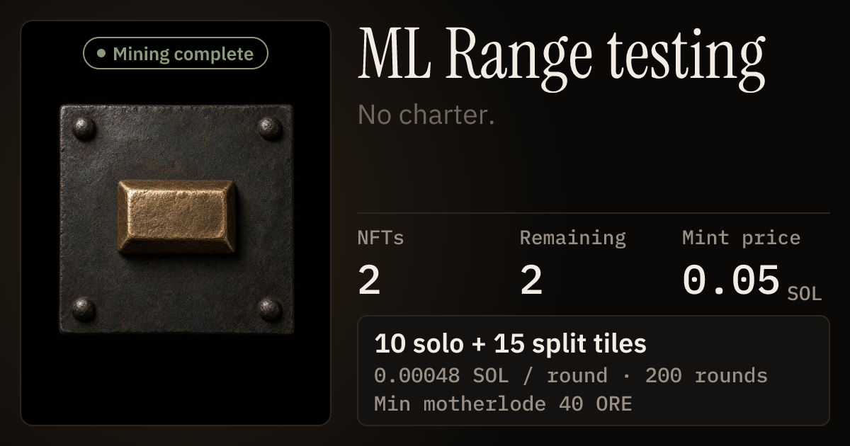 ML Range testing · ORE Party
